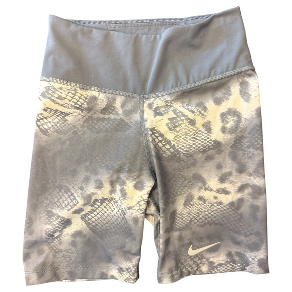 Nike Dri-Fit. Tight Fit Women's Training Shorts. Gray & White. Sz XS - Picture 1 of 11